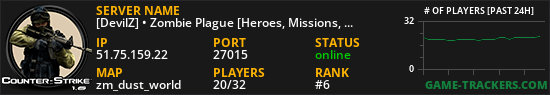 [DevilZ] • Zombie Plague [Heroes, Missions, VIP, Fast AP, Casino, Pets]